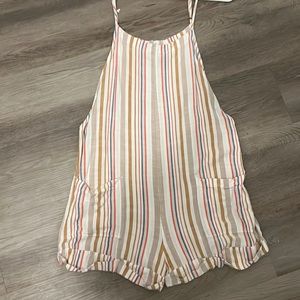 Volcom Striped  Romper Size L